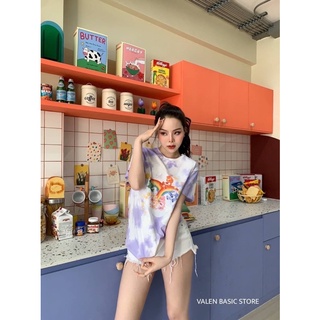 Care bear  T-shit เสื้อยืดหมีแคร์แบร์ ผ้ามัดย้อม