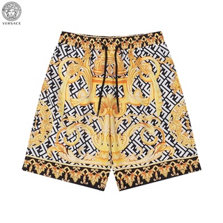 Versac* Luxury Trend Classic Icon Logo All Over Print Summer Casual Loose Fit Shorts  #