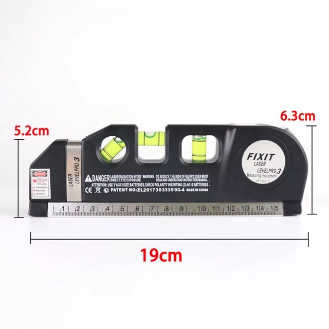 LASERเลเซอร์ ตลับเมตร วัดระดับน้ำ อุปกรณ์วัดระดับน้ำด้วยแสงเลเซอร์ พร้อมตลับเมตร  สำหรับวัดและปรับระดับ