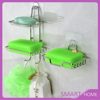 ที่วางสบู่สแตนเลส ชั้นวางของ ไม่ต้องเจาะผนัง วางสบู่ ฟองน้ำ  soap dish