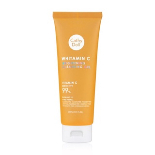 (120ml.) Cathy Doll Whitamin C Brightening Cleansing Gel เคที่ดอลล์ เจลล้างหน้า สูตรวิตามินซี