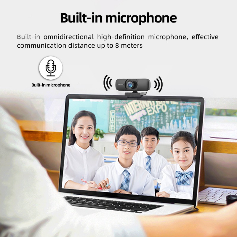 【24H SHIPS】Online class 4K FHD 1080P Webcam for pc 360° rotation pc camera built-in microphone for Computer PC Laptop Ta #8