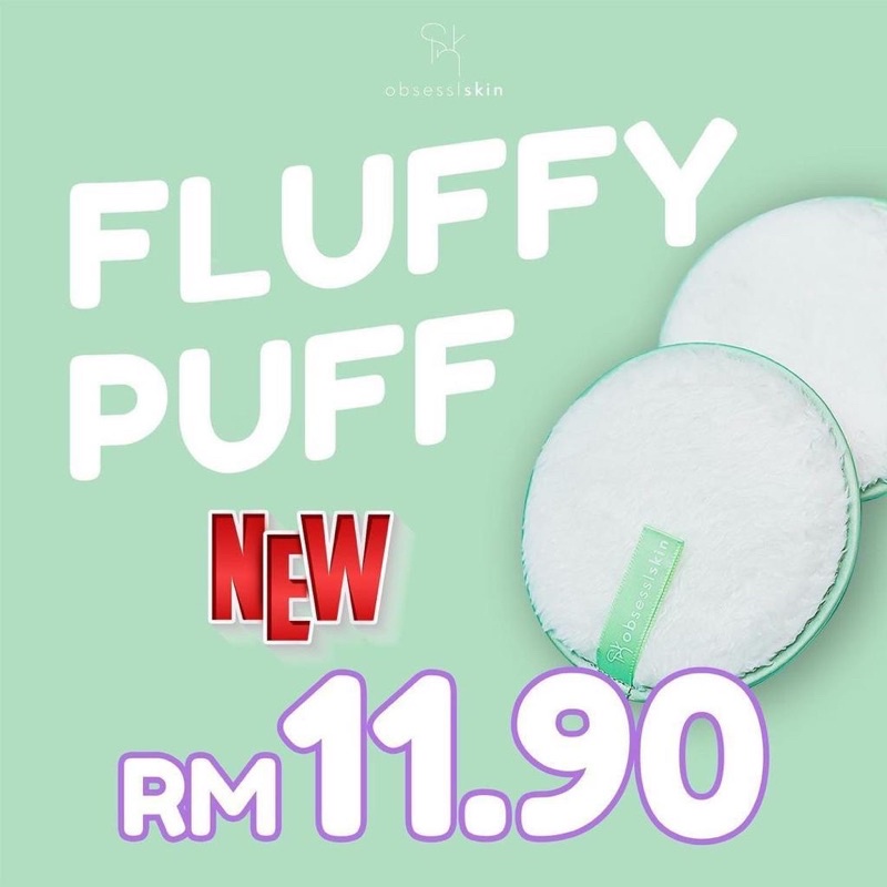 FLUFFY พัฟ OBSESS SKIN พัฟ GEBU DAN LEMBUT SENANG CUCI
