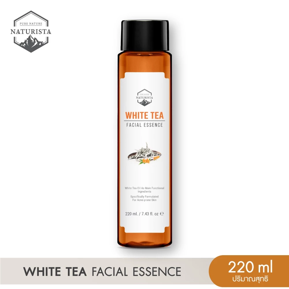 Naturista น้ำตบเอสเซนส์โลชั่นชาขาว ฟื้นฟูผิวให้กลับมาเนียนนุ่ม  White Tea Facial Essence 220ml