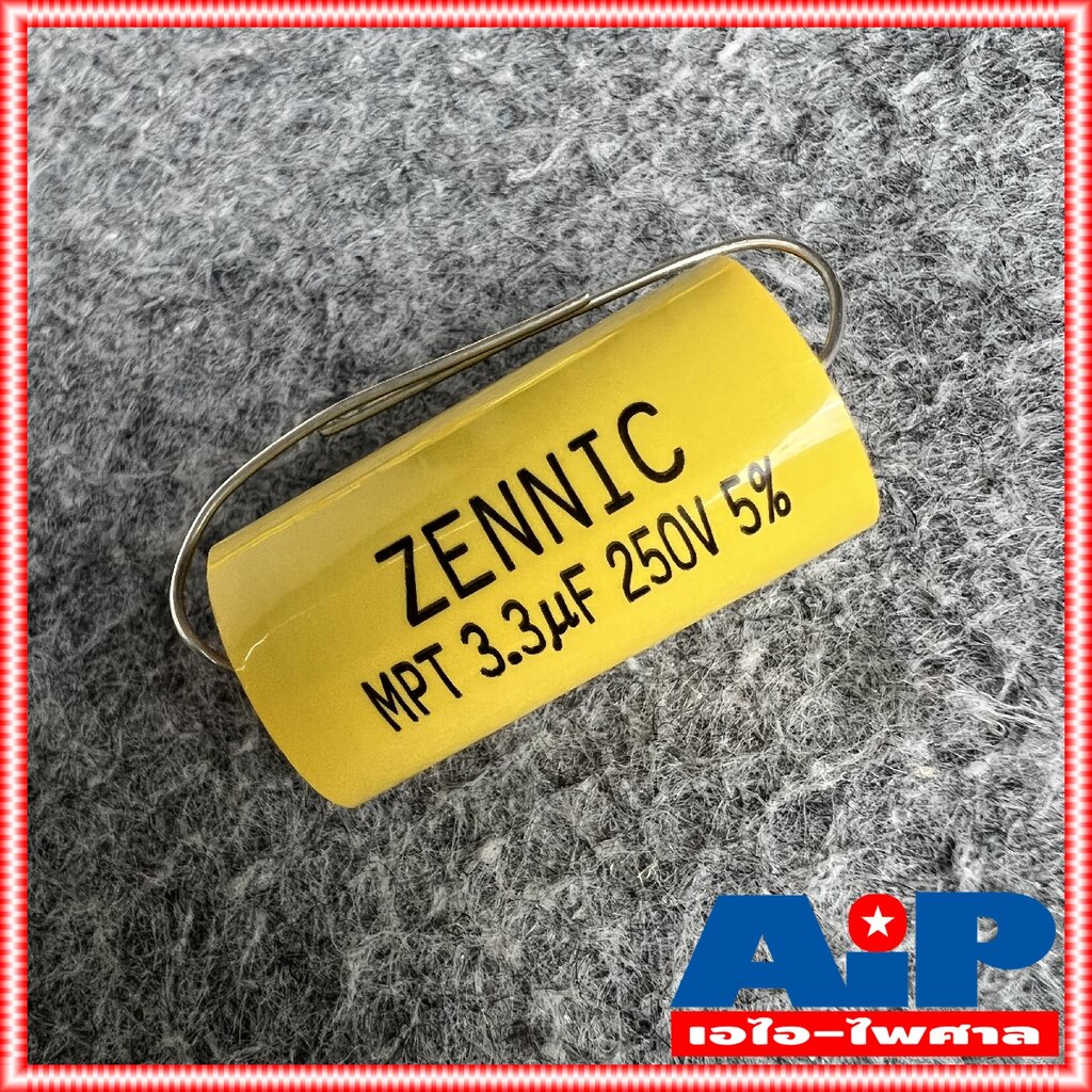 10ตัว ZENNIC C3.3/250V MPT สีเหลือง Cเสียงแหลม คาปาซิเตอร์ คอนเดนเซอร์ ซีเสียงแหลม ซ๊3.3/250โวลต์ ซีตัดเสียงแหลม เอไอ...