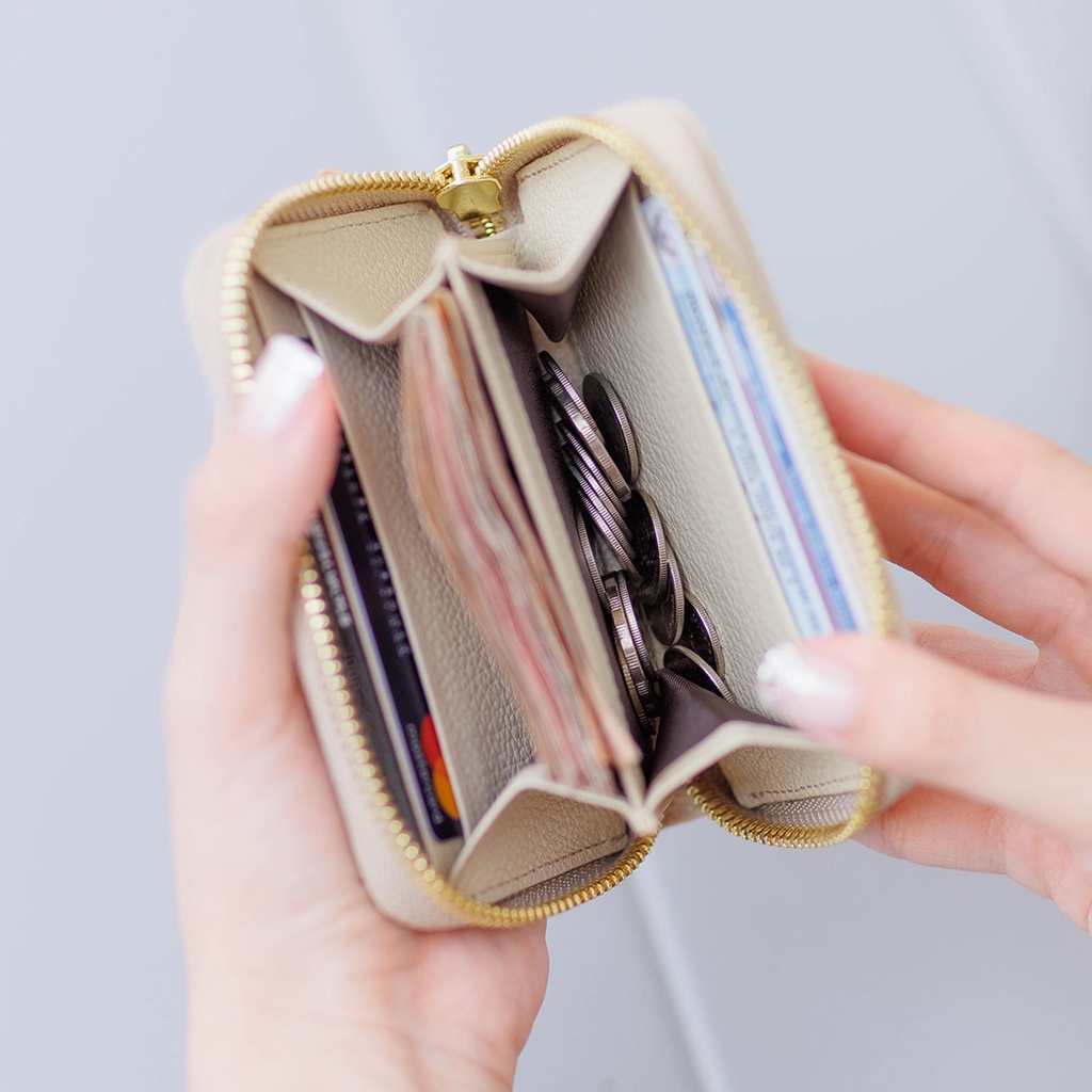 Mini Zip Purse กระเป๋าหนังวัวแท้ - rainbobag - ThaiPick