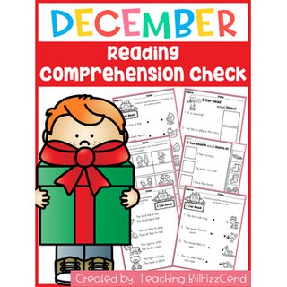 December Reading Comprehension Check PreK, Kindergarten, 1st Special Education, EFL - ESL - ELD