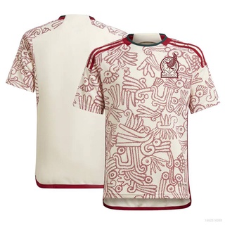 เสื้อกีฬาแขนสั้น ลายทีมชาติฟุตบอล World Cup Mexico FTB 22-23 ชุดเยือน สําหรับผู้ชาย และผู้หญิง