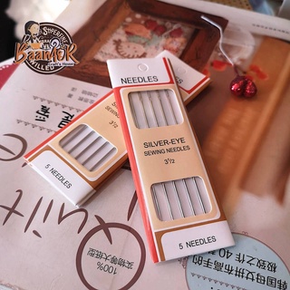 NEEDLES SILVER EYE Sewing Neddles Milliners 31/2 เข็ม เข็มแพ็ค คละไซต์ หลายขนาด เข็มเย็บผ้า จำนวน 1 แพค (5 Needles)