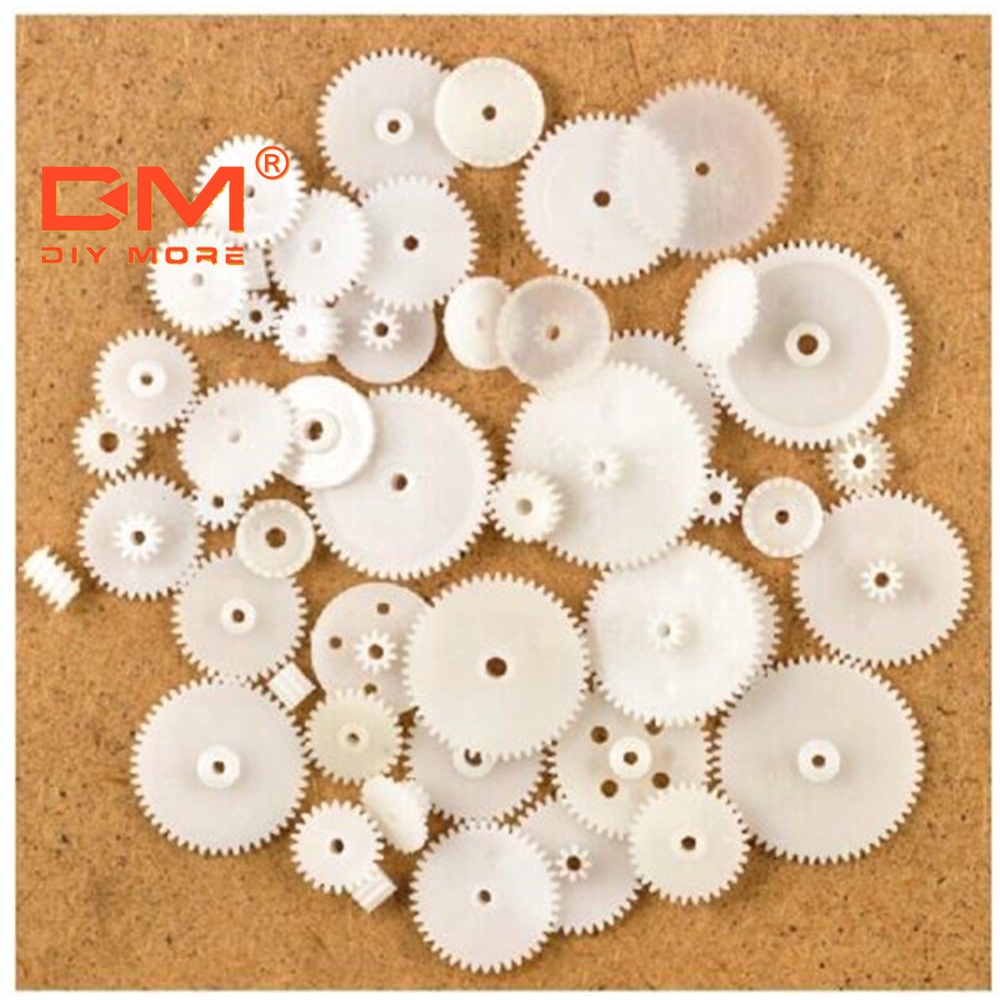 Diymore 58 รูปแบบ เกียร์พลาสติก ล้อฟันเฟือง โมดูลทั้งหมด 0.5 ชิ้นส่วนหุ่นยนต์ Diy ที่จําเป็น