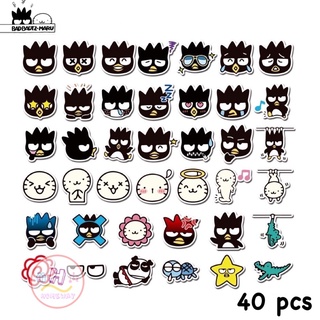 Sticker สติ๊กเกอร์ BAD BADTZ MARU H 25 แบดแบดมารุ 40 ชิ้น ซานริโอ้ sanrio สติ้กเกอร์ Mymelody แบด แบท คิทตี้ Hello kitty