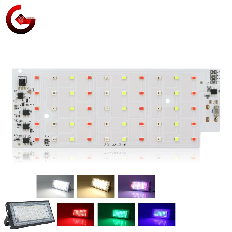 Got Liang ชิปไฟสปอตไลท์ LED RGB 50W AC 220V สําหรับโคมไฟถนน LED SMD 2835