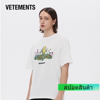 เสื้อยืดวินเทจVetements เสื้อยืดแขนสั้น ทรงหลวม เรียบง่าย แฟชั่นฤดูใบไม้ผลิ และฤดูร้อน สําหรับผู้ชาย และผู้หญิงS-4XL