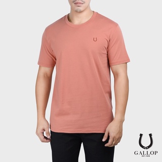 เสื้อยืดผ้าฝ้ายพิมพ์ลายขายดี ∏GALLOP : เสื้อยืดคอกลม BASIC -T-SHIRT (Round-necked) รุ่น GN9006 สีส้มอิฐ