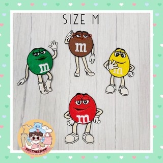 🍬 ตัวรีดติดเสื้อ อาร์มติดเสื้อ DIY Size m ลายM&amp;M 📮 มีเก็บปลายทาง