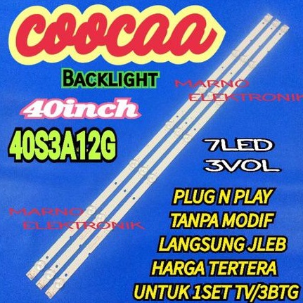 COOCAA 40 นิ้ว LED TV BACKLIGHT 40S3A12G COCA 40S3A12