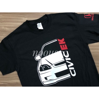 [COD]เสื้อยืดแขนสั้น พิมพ์ลาย Honda Civic Ek สีดํา พลัสไซซ์ แฟชั่นสําหรับผู้ชาย