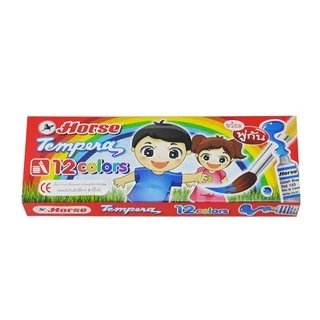 Horse (ตราม้า) สีน้ำ 12สี + พู่กันกล่องแดง