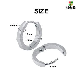 ต่างหูห่วง จิวหูสแตนเลส 316L สำหรับผิวแพ้ง่าย เครื่องประดับแฟชั่น Stainless steel earrings [รหัส HB]
