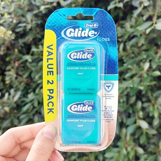 ไหมขัดฟัน ออรัลบี ไกลด์ คอมฟอร์ท พลัส แพ็ค 2 ชิ้น Glide Pro-Health Comfort Plus Floss Mint 40m Value 2 pack (Oral-B®)