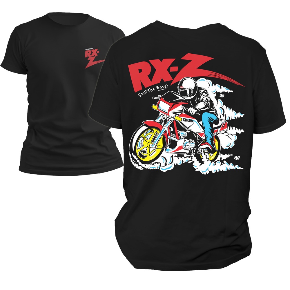 เสื้อยืด Yamaha RXZ Baju Motor Superfly Cotton Roundneck Tshirt