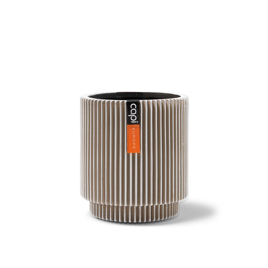 BGVI 314 Vase Cylinder Groove (Size D 19 x H 21 cm)  - กระถางต้นไม้ Modern แบรนด์ Capi Europe