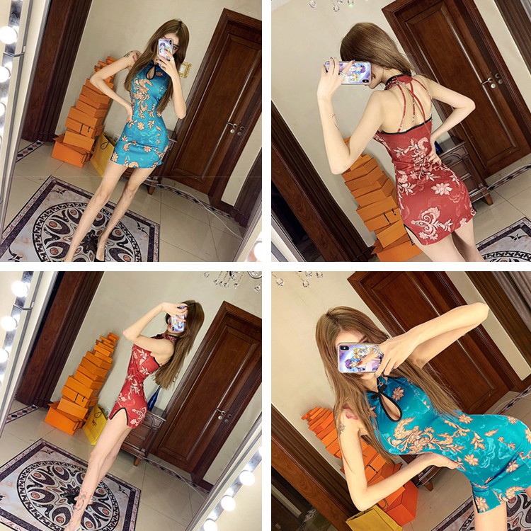 ราคาไม่แพง ราคาถูก ชุดเดรสสั้นแขนกุดแฟชั่นสําหรับผู้หญิง dress