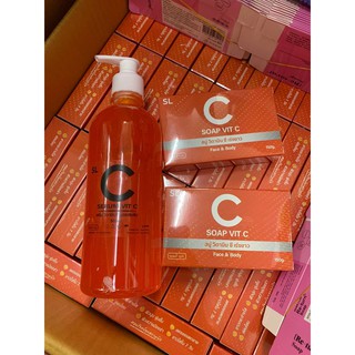 คู่ผิวขาวใส SL Serum Vit C + SL Soap Vit C