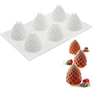 แม่พิมพ์ ซิลิโคน ผลของต้น pine เป็นรูปกรวย 6 ช่อง (คละสี) pine cone silicone moulds By สุวภัทร SWP Shop