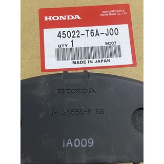 ORIGINAL HONDA HRV 1.8 T7A / ACCORD T2A T2M (2013&gt;) ODYSSEY RC1 T6A (2014&gt;) FRONT DISC BRAKE PAD &gt; 45022-T6A-J00