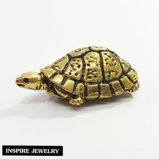 Inspire Jewelry (NN) ,เต่าลงยันต์ทองเหลือง จิ๋ว 2CM                                                           .