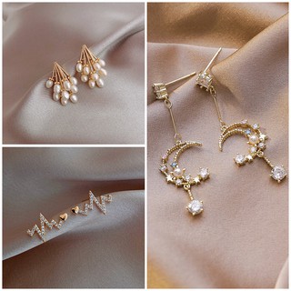 Korean Fashion S925 Silver Needle Baroque Pearl Stud Earrings