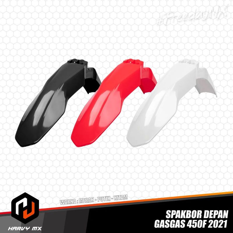 ด้านหน้า FENDER GAS GAS 450 2021 ด้านหน้า MUDGER KLX 150 CRF 150 L 250 WR 155 KX 450 YZ DTRACKER BF 