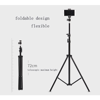 ชุด ขาตั้งกล่องเซลฟี่ พร้อมรีโมทบลูทูธในตัว หัวต่อมือถือ รุ่น (สูงสุด 210 cm, ขั้นต่ำ 72 cm) ชุด ขาตั้งกล่องเซลฟี่