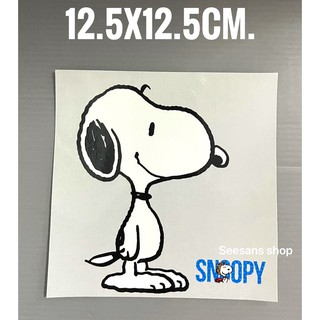 สติกเกอร์สูญกาศ ติดแผ่นป้ายภาษี พรบ. รถยนต์ใช้ติดกระจกในรถ ลาย#snoopy พื้นสีเทา