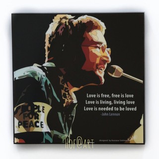 John Lennon #2 The Beatles จอห์น เลนนอน เดอะบีทเทิลส์ รูปภาพ​ติดผนัง pop art กรอบรูป แต่งบ้าน ของขวัญ โปสเตอร์