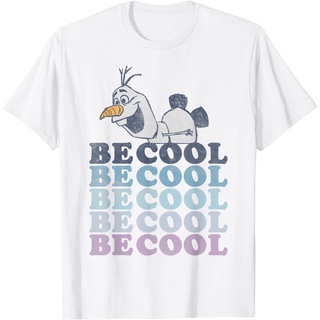 T-shirt  เสื้อยืด ผ้าฝ้าย พิมพ์ลาย Disney Frozen 2 Olaf Be Cool Colorful สําหรับผู้ชายS-5XL