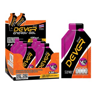 DEVER vital energy gel เจลวิ่ง เจลนักวิ่ง นักกีฬา เจลให้พลังงาน เจลพลังงาน เกลือแร่ พร้อมทาน &gt; 40 ML องุ่น 6 ซอง