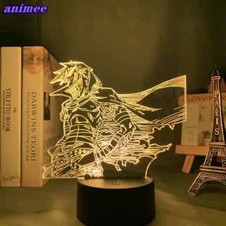 โคมไฟกลางคืน Led ลายการ์ตูนอนิเมะ Gurren Lagann Kamina สําหรับตกแต่งห้องนอน ของขวัญวันเกิด