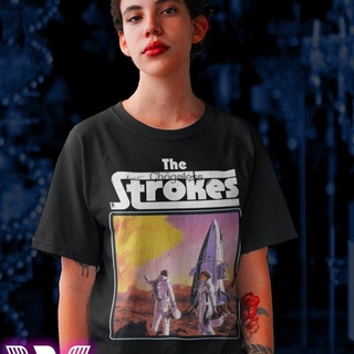 ถูกสุดๆเสื้อยืดลําลอง แขนสั้น พิมพ์ลายวงร็อค The Strokes สไตล์วินเทจ สําหรับผู้ชาย และผู้หญิงรหัสเต็ม