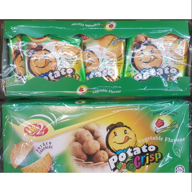 ขนมปังมันฝรั่ง รสสาหร่าย  Potato Crackers (Vegetable Flavour)