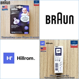 Braun® ThermoScan Lens Filters 20, 40 count ฟิลเตอร์สแกน สำหรับเครื่องวัดอุณหภูมิทางหู แบบใช้แล้วทิ้ง