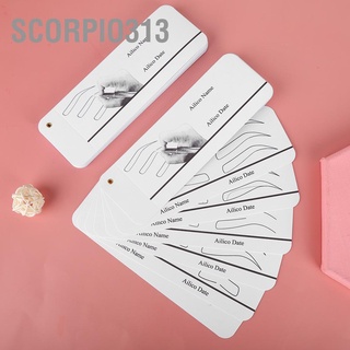 Scorpio313 10Pcs/Set Reusable Eyebrow Plate Tattoo Makeup Practice Card Tool