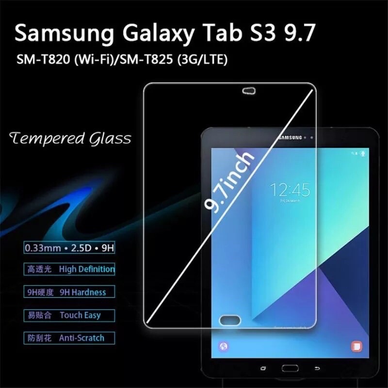 ฟิล์มกระจก นิรภัย สำหรับ Samsung Galaxy Tab S3 9.7 T825Y /Tab S2 9.7นิ้วT815y T819Yป้องกันหน้าจอ SM-T820 T825 9.7นิ้ว