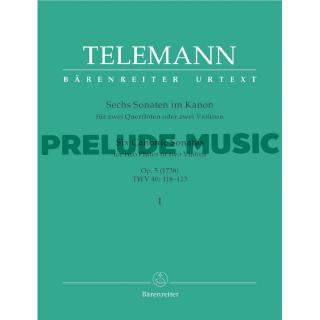 (Flute and Violin) Telemann: Six Canonic Sonatas for Two Violins (or Two Flutes) op. 5 TWV 40: 118-120 (BA2981)