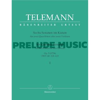 (Flute and Violin) Telemann: Six Canonic Sonatas for Two Violins (or Two Flutes) op. 5 TWV 40: 118-120 (BA2981)