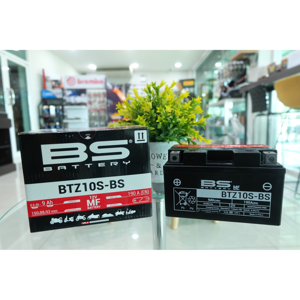 แบตเตอรี่ BS BTZ10S-BS (MF) สำหรับมอเตอร์ไซค์