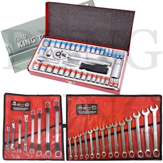 EURO KING TOOLS ชุดบล็อก 40 ชิ้น+ประแจYETI+แหวนYETIใช้งานหนัก ได้3อย่างมาตรฐาน ISO 9001