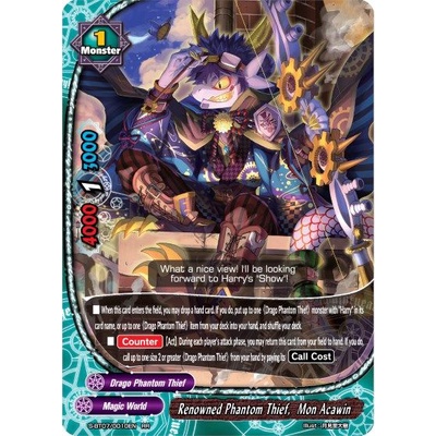 English Buddyfight Renowned Phantom Thief, Mon Acawin S-BT07/5010EN (RR) FOIL