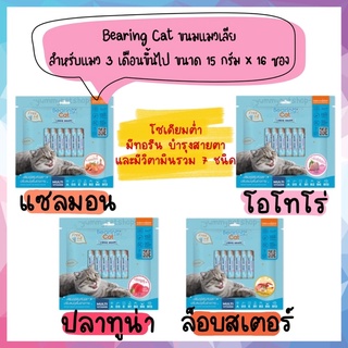 Bearing Cat ขนมแมวเลีย สำหรับแมว 3 เดือนขึ้นไป ขนาด 15g x 16 ซอง